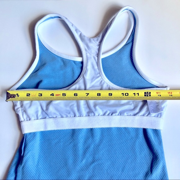 MORET ULTRA Racerback Tank Top CoolMax Medium Blue Built In Bra Women’s - Picture 11 of 15